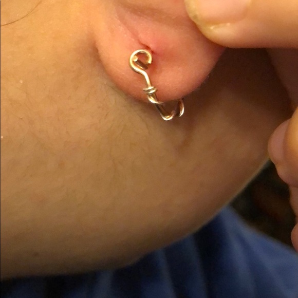 $732 14k Rose Gold 10mm Hoop Earrings - Picture 10 of 10